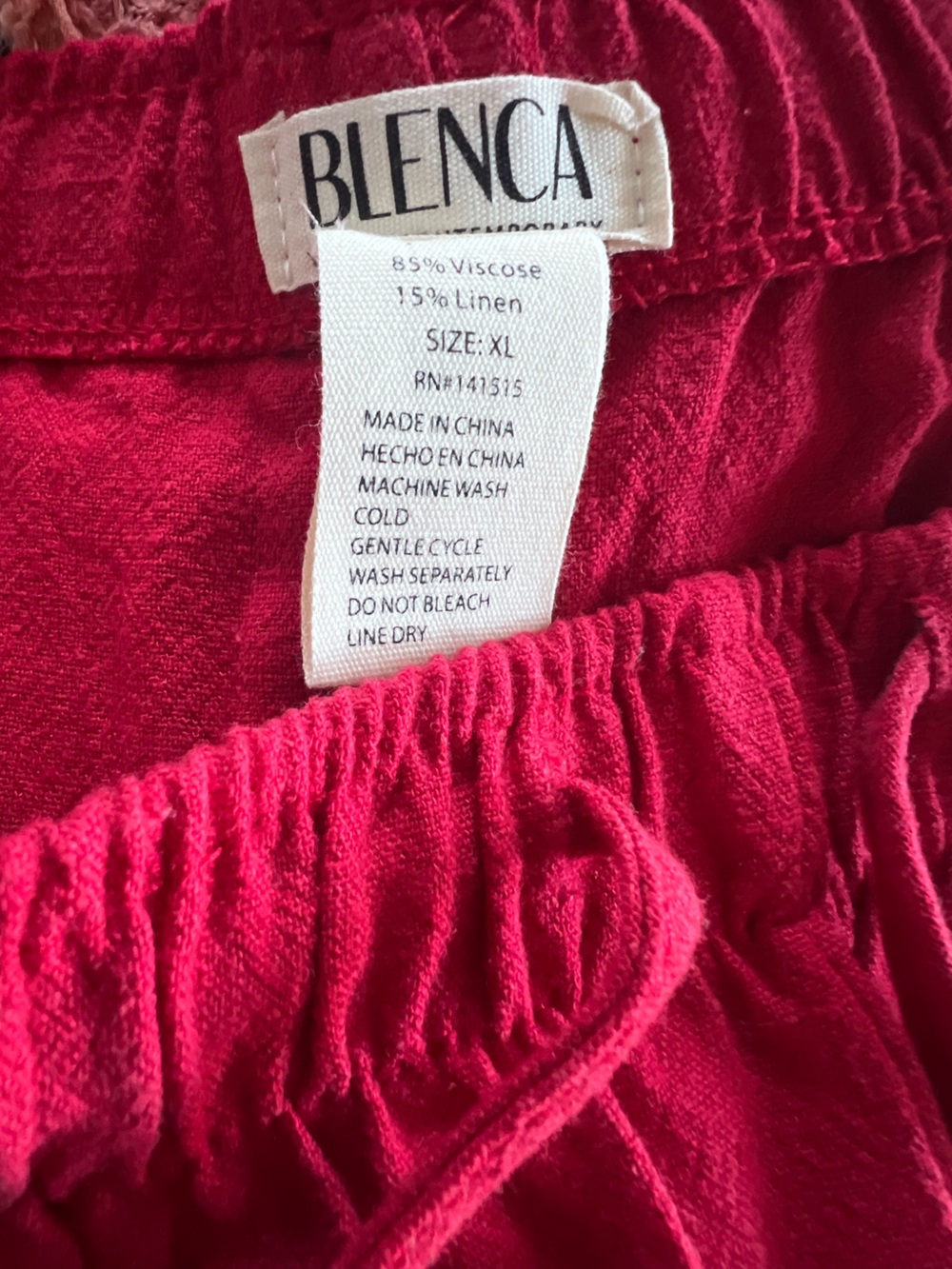 🎈HP🌺 Red Wide Leg Pants Size XL - Picture 5 of 5